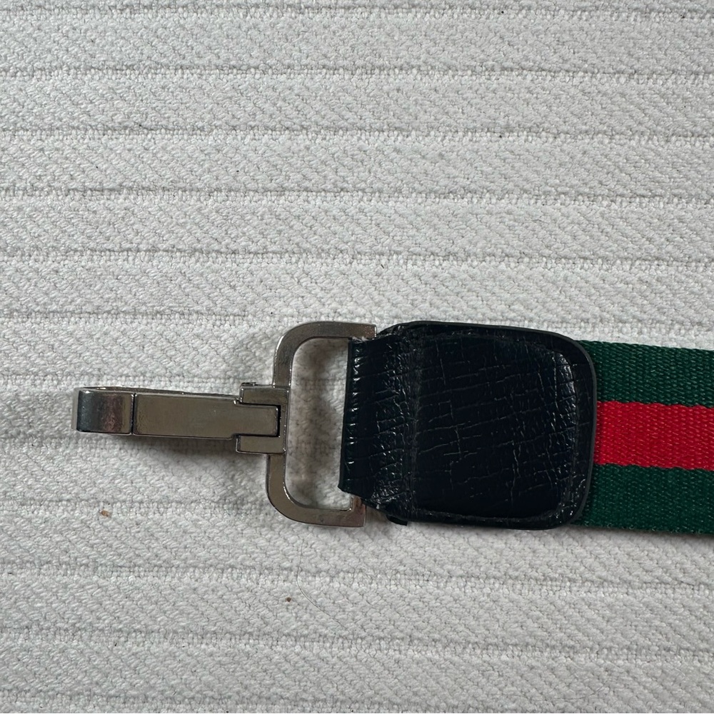 Gucci Black Canvas Hobo with Red and Green Web Stripe - Picture 6 of 16